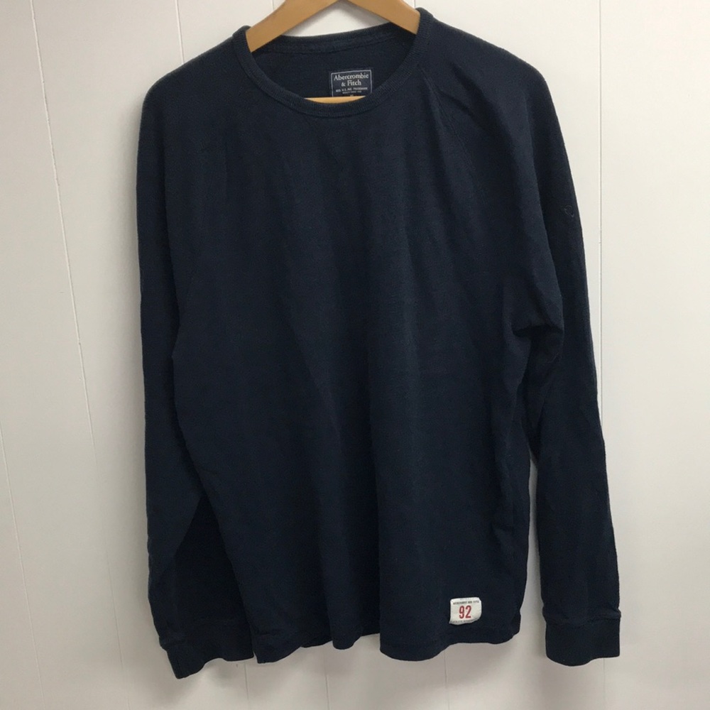 Abercrombie & Fitch- Navy long sleeve shirt. Medium weight. Nice long sleeves.
